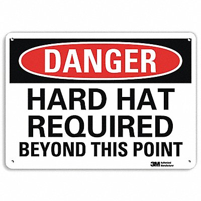LYLE U31555NA10x7 Danger Sign 7 in x 10 in Aluminum