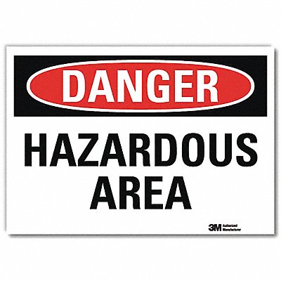 LYLE U31563RD10X7 Danger Sign 7inx10in Reflective Sheeting