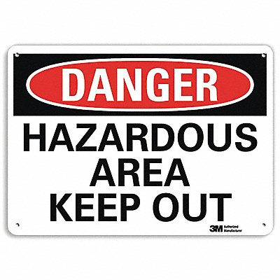 LYLE U31566RA14X10 Danger Sign 7 in x 14 in Aluminum