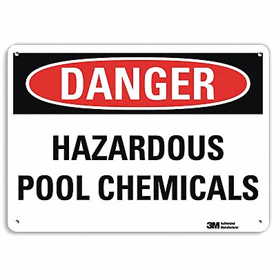 LYLE U31575RA14X10 Danger Sign 7 in x 14 in Aluminum