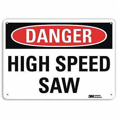 LYLE U31599NA10x7 Danger Sign 7 in x 10 in Aluminum