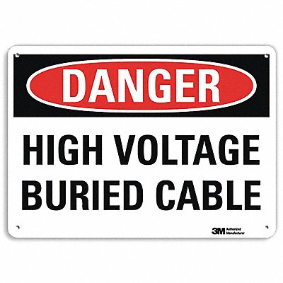 LYLE U31611NA10x7 Danger Sign 7 in x 10 in Aluminum