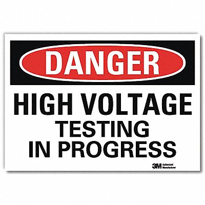 LYLE U31633RD10X7 Danger Sign 7 in x 10 in Reflective Sheeting
