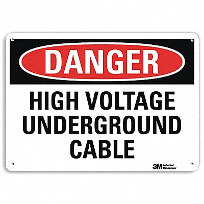 LYLE U31640NA14x10 Danger Sign 10 in x 14 in Aluminum