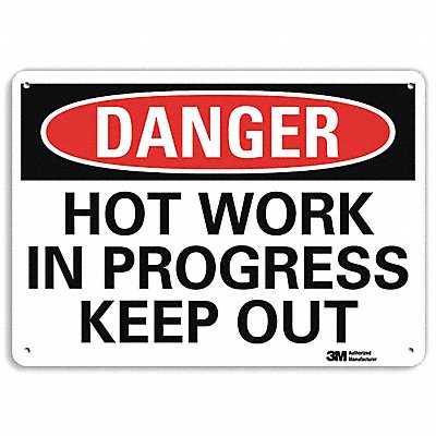 LYLE U31663RA10X7 Danger Sign 7 in x 10 in Aluminum
