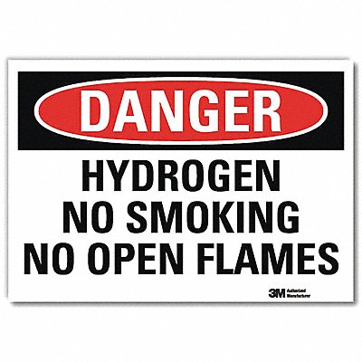 LYLE U31669RD7X5 Danger Sign 5 in x 7 in Reflective Sheeting