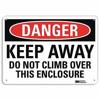 LYLE U31683NA10x7 Danger Sign 7 in x 10 in Aluminum