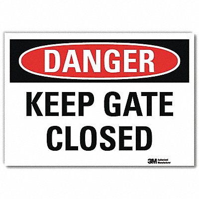 LYLE U31696RD7X5 Danger Sign 5inx7in Reflective Sheeting