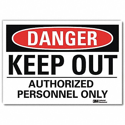 LYLE U31721RD7X5 Danger Sign 5inx7in Reflective Sheeting