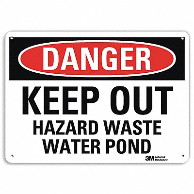 LYLE U31726NA10x7 Danger Sign 7 in x 10 in Aluminum