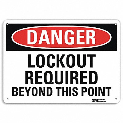 LYLE U31769RA14X10 Danger Sign 10 in x 14 in Aluminum