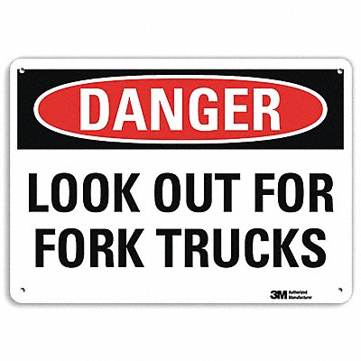 LYLE U31773NP10X7 Danger Sign 7 in x 10 in Plastic