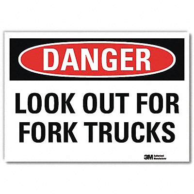 LYLE U31773RD14X10 Danger Sign 10 in x 14 in Reflective Sheeting