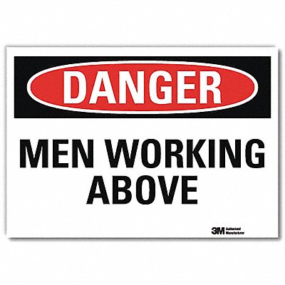 LYLE U31789RD7X5 Danger Sign 5 in x 7 in Reflective Sheeting