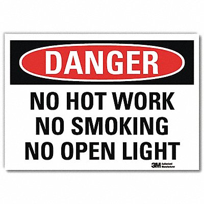 LYLE U31821RD7X5 Danger Sign 5 in x 7 in Reflective Sheeting