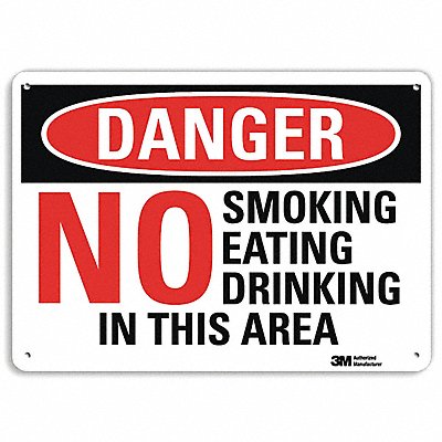 LYLE U31836NA14x10 Danger Sign 10 in x 14 in Aluminum