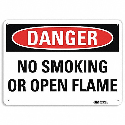 LYLE U31847RA10X7 Danger No Smoking Sign 7 in x 10 in Alum