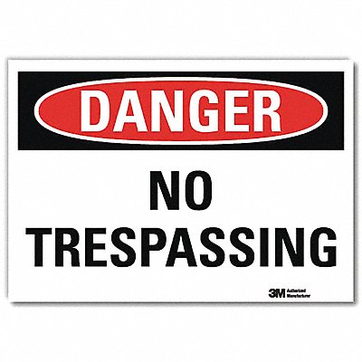 LYLE U31870RD14X10 Danger Sign 10inx14inReflective Sheeting
