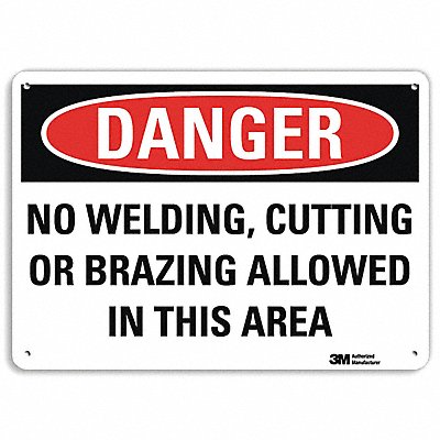 LYLE U31875RA14X10 Danger Sign 7 in x 14 in Aluminum