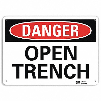 LYLE U31885RA14X10 Danger Sign 10 in x 14 in Aluminum