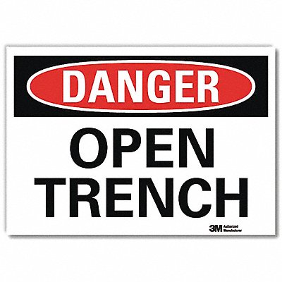 LYLE U31885RD10X7 Danger Sign 7 in x 10 in Reflective Sheeting