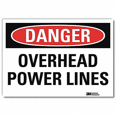 LYLE U31891RD10X7 Danger Sign 7 in x 10 in Reflective Sheeting