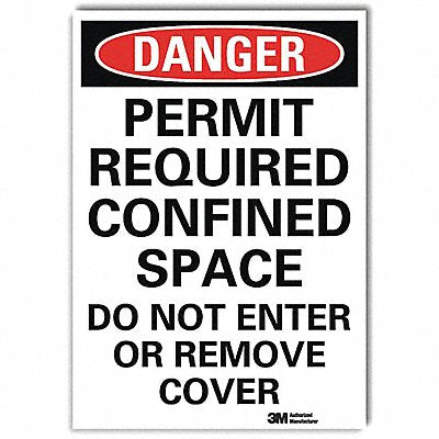 LYLE U31905RD5X7 Danger Sign 7 in x 5 in Reflective Sheeting