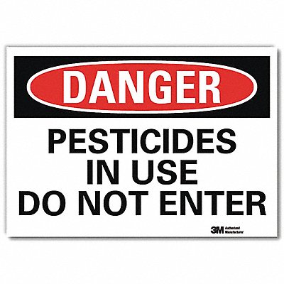 LYLE U31915RD10X7 Danger Sign 7 in x 10 in Reflective Sheeting