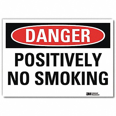 LYLE U31931RD7X5 Danger Sign 5 in x 7 in Reflective Sheeting