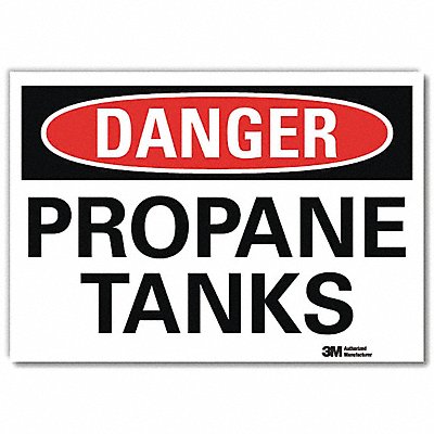 LYLE U31940RD10X7 Danger Sign 7 in x 10 in Reflective Sheeting