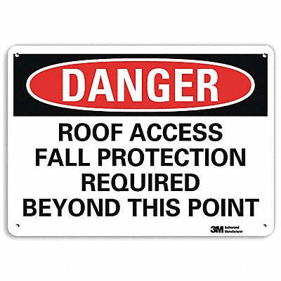 LYLE U31959RA14X10 Danger Sign 10 in x 14 in Aluminum