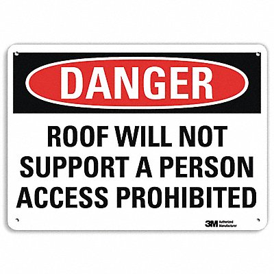 LYLE U31961NA14x10 Danger Sign 10 in x 14 in Aluminum