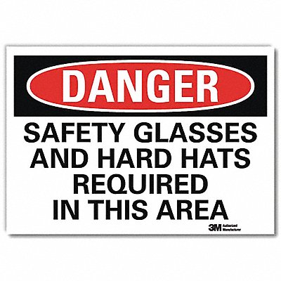 LYLE U31966RD7X5 Danger Sign 5 in x 7 in Reflective Sheeting