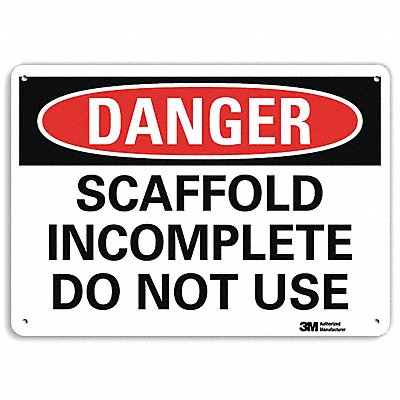 LYLE U31976RA14X10 Danger Sign 10 in x 14 in Aluminum
