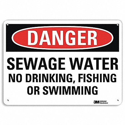 LYLE U31977NA10x7 Danger Sign 7 in x 10 in Aluminum