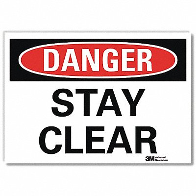 LYLE U31992RD7X5 Danger Sign 5inx7in Reflective Sheeting