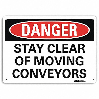 LYLE U31993RA10X7 Danger Sign 7 in x 10 in Aluminum