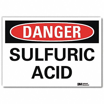 LYLE U31997RD7X5 Danger Sign 5 in x 7 in Reflective Sheeting