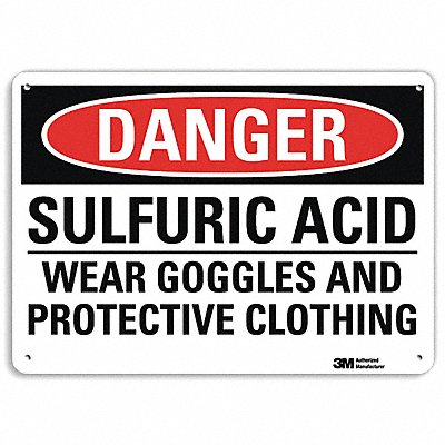 LYLE U31998NA14x10 Danger Sign 10 in x 14 in Aluminum