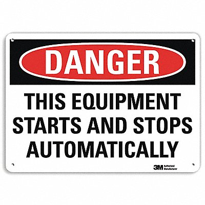 LYLE U32008RA10X7 Danger Sign 7 in x 10 in Aluminum