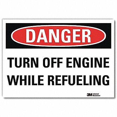 LYLE U32022RD10X7 Danger Sign 7inx10in Reflective Sheeting