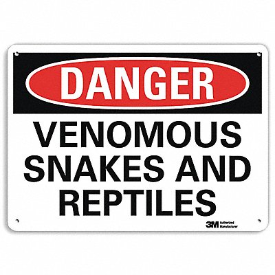 LYLE U32037NA14x10 Danger Sign 10 in x 14 in Aluminum