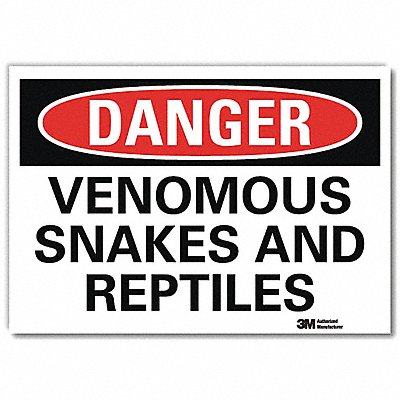 LYLE U32037RD7X5 Danger Sign 5 in x 7 in Reflective Sheeting