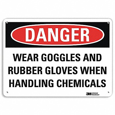 LYLE U32057NA14x10 Danger Sign 10 in x 14 in Aluminum