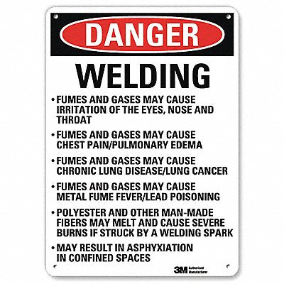LYLE U32075NP7X10 Danger Sign 10 in x 7 in Plastic