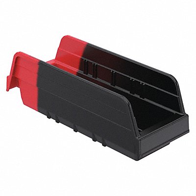 AKRO-MILS 36442BLKRED H8694 Shelf Bin Black/Red Indstr Grd Poly 4 in