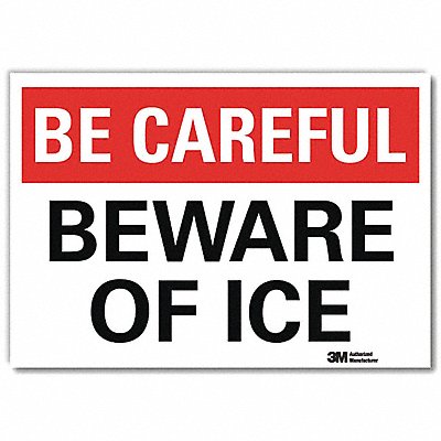 LYLE U71004RD14X10 Rflct Icy Conditions Lbl 10x14in Alum