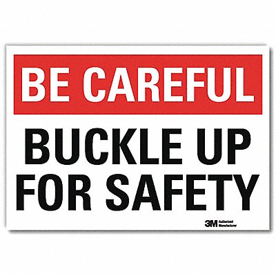 LYLE U71006RD14X10 Rflct Seat Belt Lbl 10x14in Alum