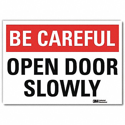 LYLE U71022RD14X10 Safety Decal 10x14in Reflective Sheeting