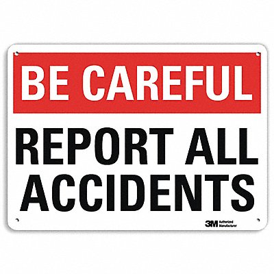 LYLE U71025NA10x7 Be Careful Sign 7 in x 10 in Aluminum